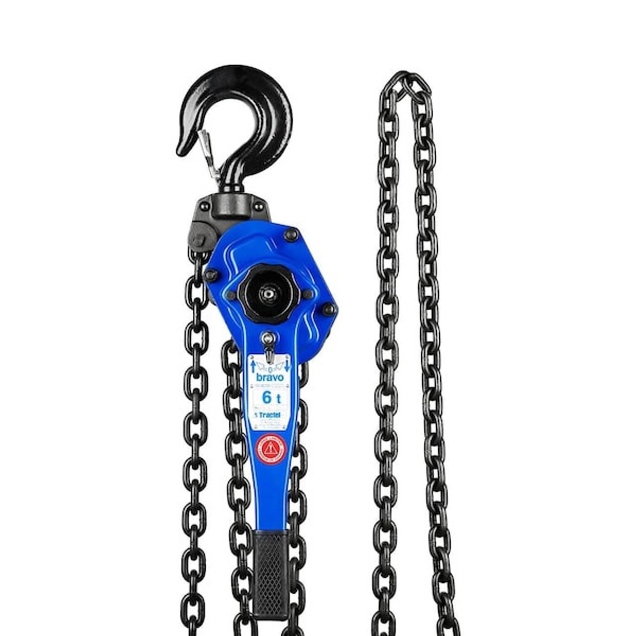 Tractel Lever Chain Hoist | 3/4 Ton (1500 lbs) Capacity | 10 ft Lift & Pull Length | Professional Grade Ratchet Puller with ANSI B30.21 & OSHA Industrial Standards | bravo 19670