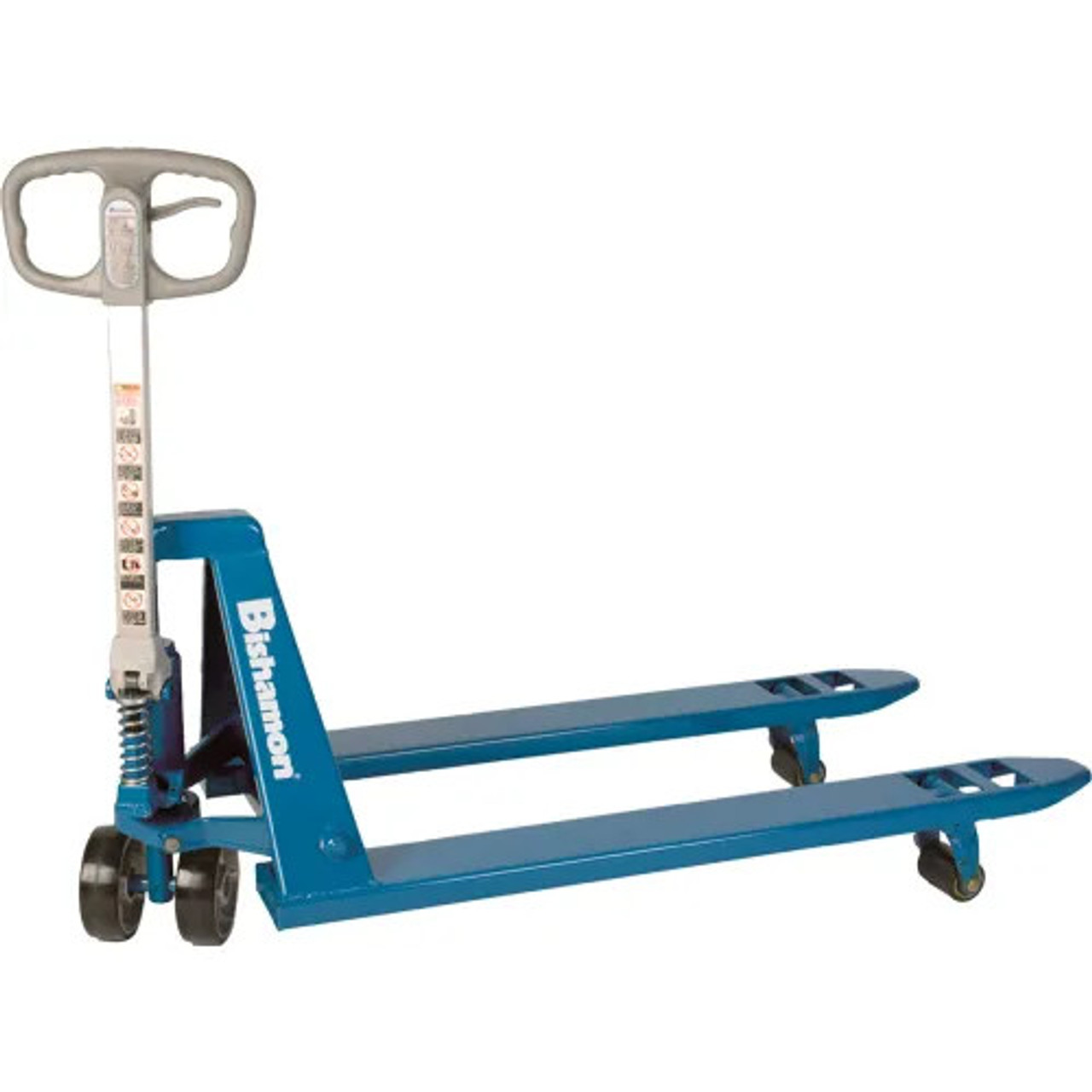 Bishamon  Blue Label Manual Narrow Fork Pallet Jack, 5500 lb. Capacity, 21"W x 42"L Forks