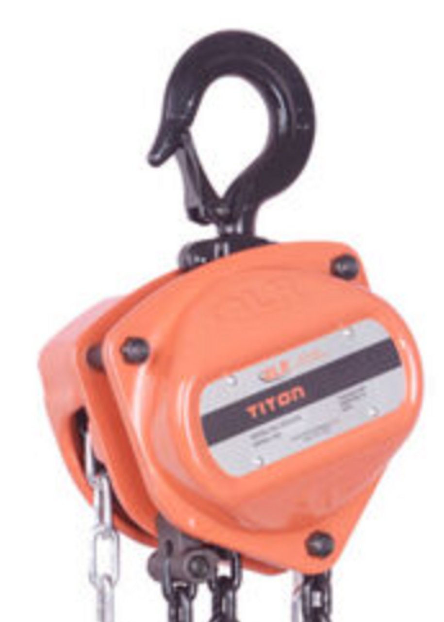 Atlas Lifting and Rigging Titon 2 Ton Chain Hoist 4400 lbs 20 Ft. Lift