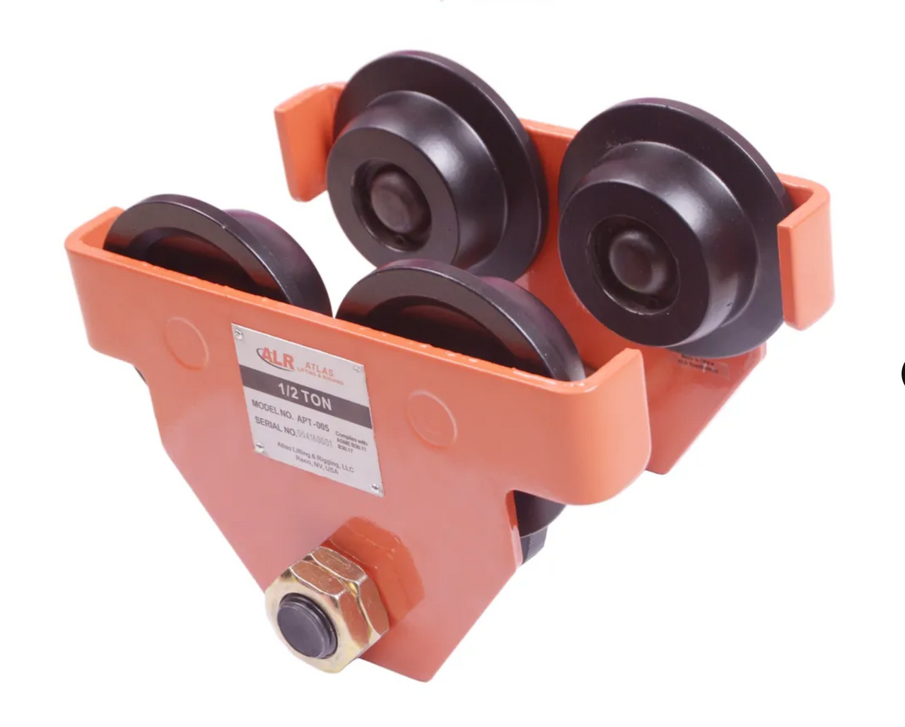 Atlas Lifting and Rigging Plain Trolley 1 Ton 2200 lbs