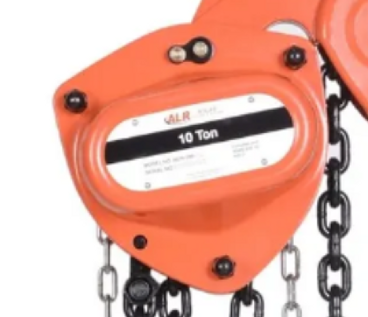 Atlas Lifting and Rigging ACH 10 Ton Chain Hoist 20 Ft. Lift with Overload Protection