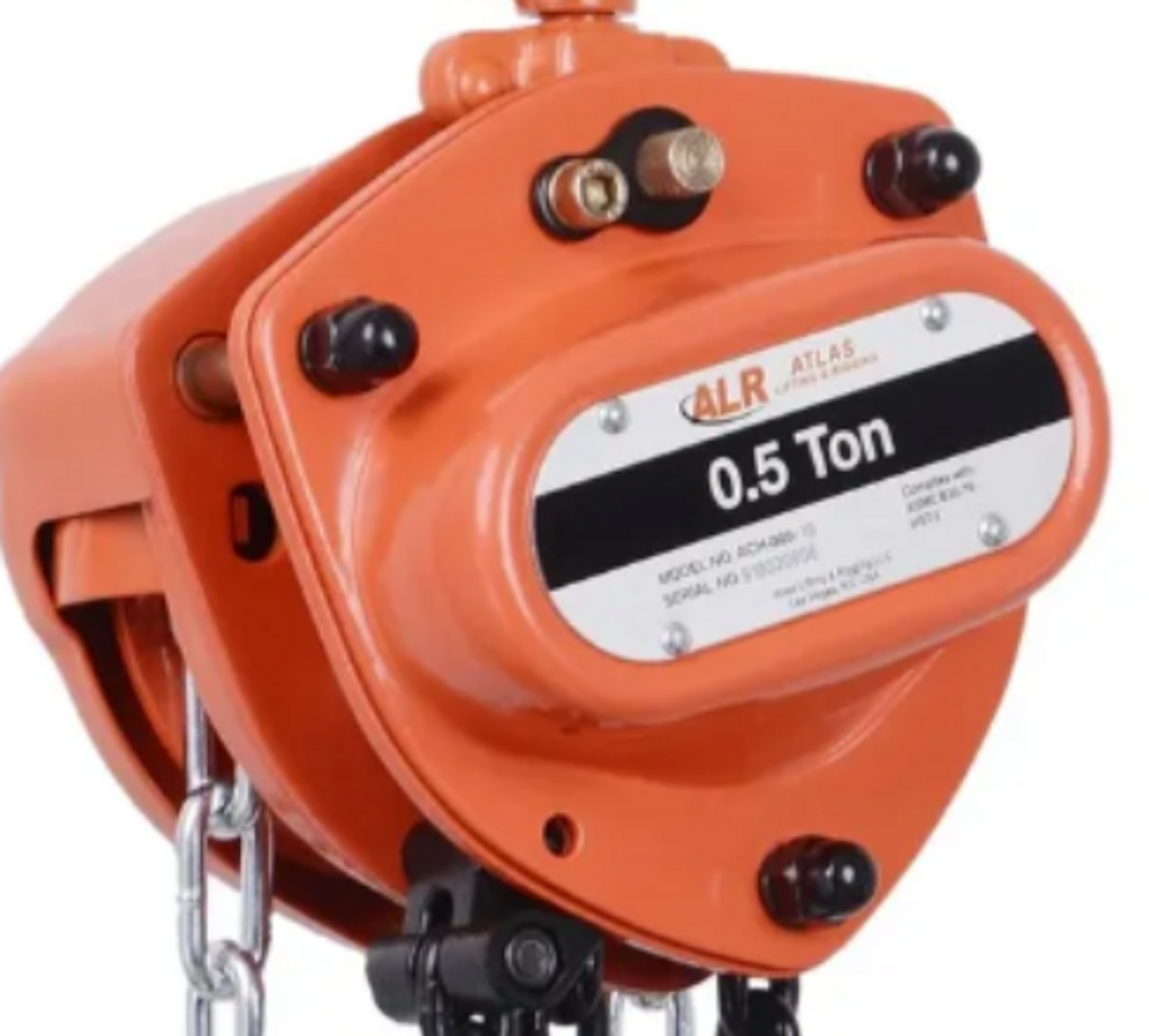 Atlas Lifting & Rigging Chain Hoist .5 Ton 1100 lbs 20' Chain
