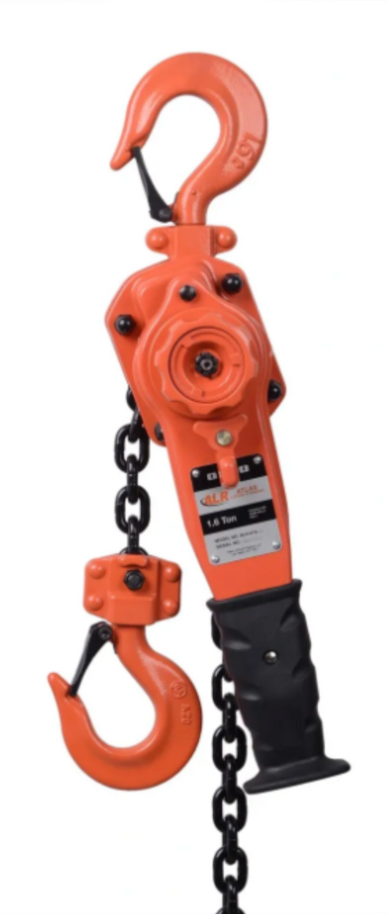 Atlas Lifting and Rigging ALH 1-1/2 Ton Lever Chain Hoist 5 Ft. Chain with Overload Protection