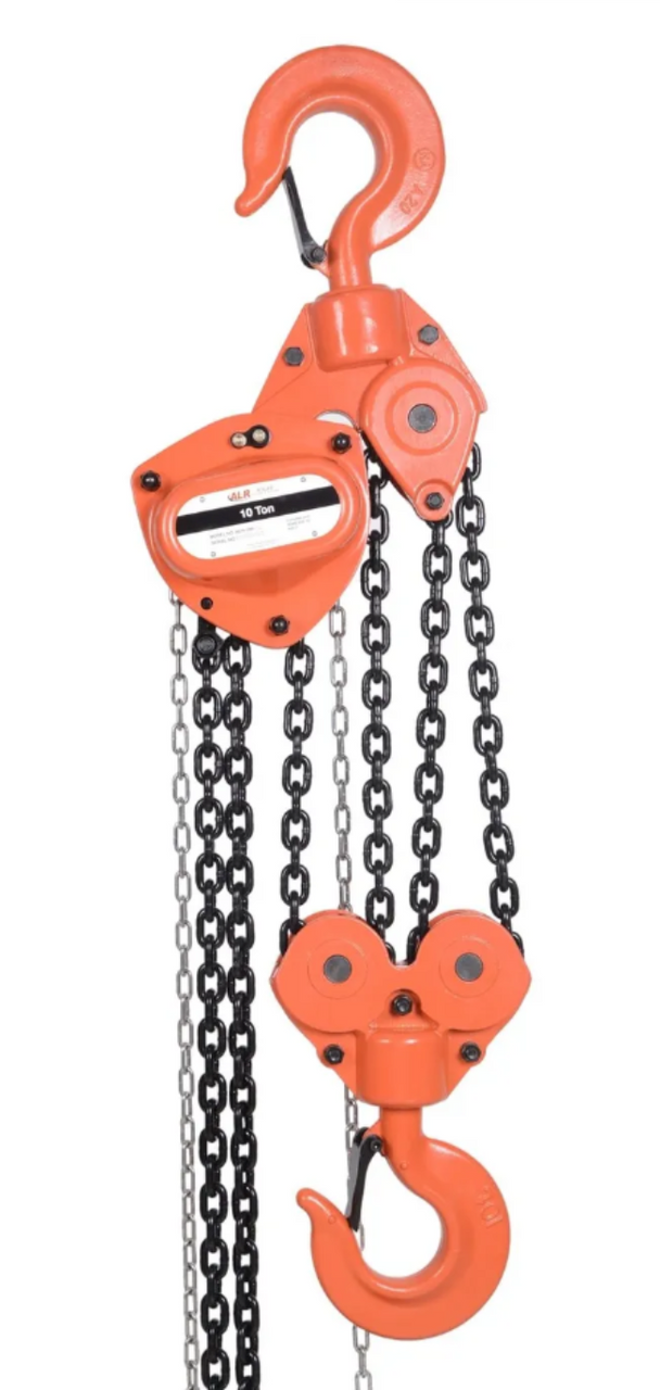 Atlas Lifting and Rigging ACH 10 Ton Chain Hoist 22000 lbs 15 Ft. Lift