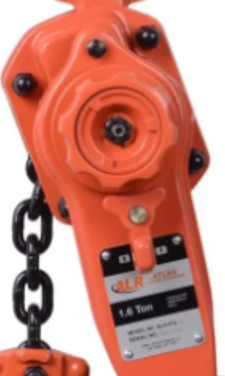 Atlas Lifting and Rigging ALH 1-1/2 Ton Lever Chain Hoist 20 Ft. Chain