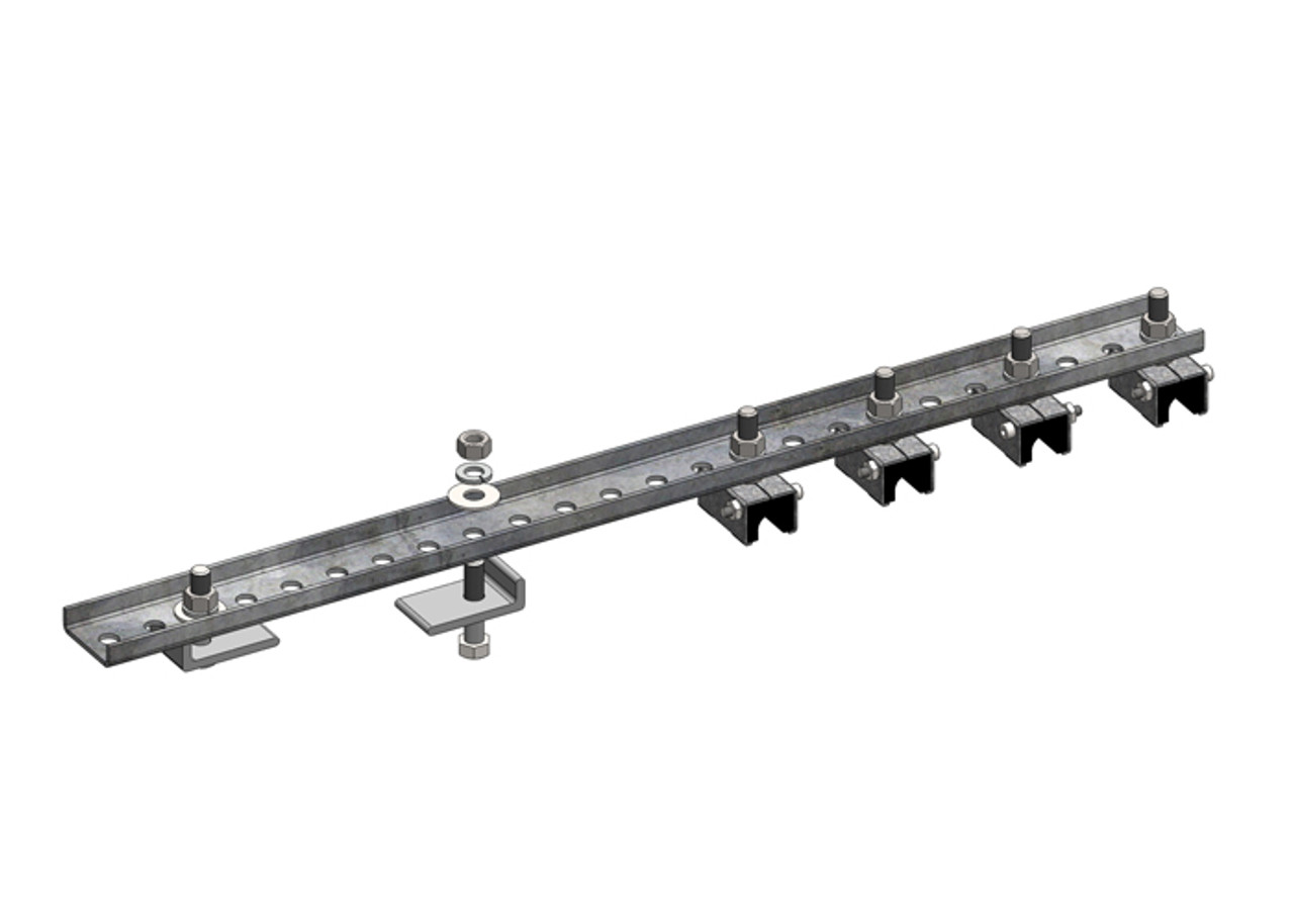 8-Bar, Bracket, Flange, with Anchor Clamps, 4 on one side, 24" L Conductix XA-52277E