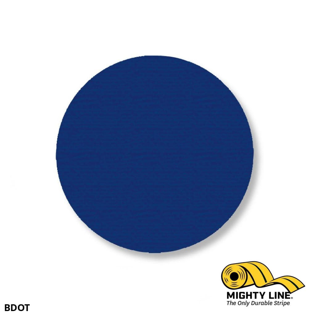 Mighty Line BDOT 3.5" Blue Solid Dot Floor Marking Dots, Stand. Size