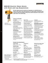 NER Electric Chain Hoist 20' Lift-Capacity 2 Tons NER020S Electric Chain Hoist HARRINGTON