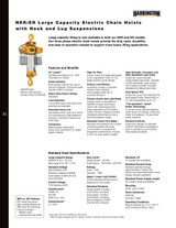 ER Electric Chain Hoist 20' Lift-Capacity 15 Tons ER150S Electric Chain Hoists HARRINGTON