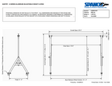 1ALU2008 GANTRY CRANE - 1 TON, 20' SPAN, A SERIES ALUMINUM ADJUSTABLE HEIGHT Min: 6' -11'' Max: 9' -5'' SPANCO