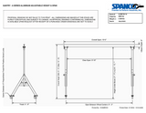 1ALU1010 GANTRY CRANE - 1 TON, 10' SPAN, A SERIES ALUMINUM ADJUSTABLE HEIGHT Min: 8' - 3'' Max: 10' - 9'' SPANCO 1ALU1010 GANTRY CRANE - 1 TON, 10' SPAN, A SERIES ALUMINUM ADJUSTABLE HEIGHT Min: 8' - 3'' Max: 10' - 9'' SPANCO