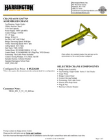 Harrington 5-Ton 55' Span/33' Lift Top Running Single Girder Crane Assembly
