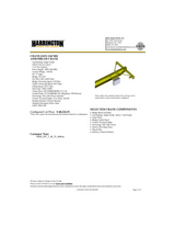 Harrington Top Running Single Girder 5 Ton 40' Span/25' Lift Crane Assembly