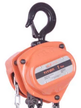Atlas Lifting and Rigging TCH 1 Ton Chain Hoist 2200 lbs 15 Ft. Lift