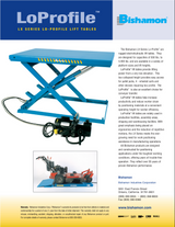Bishamon Lo-Profile LX-100W Scissor Lift Table, Capacity 2,200 lbs