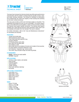 Tractel Tower TracX Full-Body Harness with TracX Pad, Padded Support Belt, and Side D-Rings – Size XXL