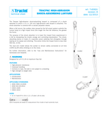 Tractel Tracpac High-Abrasion Web Shock-Absorbing Lanyard – 6 ft. x 1 in., Dual Snap Hooks Tractel Tracpac High-Abrasion Web Shock-Absorbing Lanyard – 6 ft. x 1 in., Dual Snap Hooks