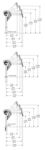500 lb steel davit crane with 12V DC electric winch