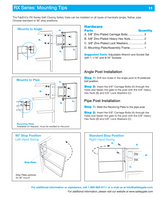 Tractel RX Series – Extended Coverage Bolt-On Self-Closing Industrial Safety Gate – 34"–36.5", Carbon Steel, Safety Yellow Enamel (Left) – RX70-33SYL