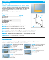 Tractel Toe Board Kit – Clamp-On Extension for Z, XL & RX Gates, 21"–24", Carbon Steel, Galvanized - ZTB2124
