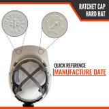 HARD HAT 4 PT. RATCHET CAP STYLE White