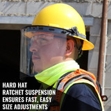 FULL BRIM HARD HAT WITH VISOR Yellow