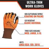 Ultra-Thin Cut Level A2 Work Gloves (12 pack) - L