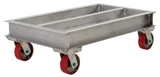 Vestil Aluminum Channel Dolly - 21 In. x 36 In. Deck with Poly-On-Steel Casters 2,000 lb - Silver