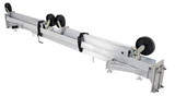 Vestil Aluminum Adjustable Height Gantry Crane with Glass Filled Nylon Casters - 10 Ft. Wide x 10 Ft. Max Usable Height 2,000 lb - Silver
