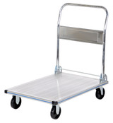 Vestil Aluminum Platform Truck With Polyurethane Casters - 24 In. x 36 In. 600 lb - Silver