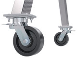 Vestil Aluminum Adjustable Height Gantry Crane with Total Locking Phenolic Casters - 12 Ft. Wide x 12 Ft. Max Usable Height 6,000 lb - Silver