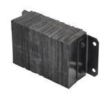 Vestil Laminated Rubber Dock Bumper - 10 In. x 18 In. x 6 In. - Black