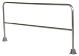 Vestil Aluminum Pipe Safety Railing - 96 In. Length - Silver