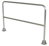 Vestil Aluminum Pipe Safety Railing - 72 In. Length - Silver