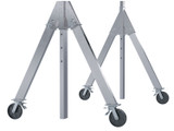 Vestil Aluminum Adjustable Height Gantry Crane with Total Locking Phenolic Casters - 12 Ft. Wide x 8 Ft. Max Usable Height 4,000 lb - Silver