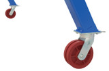 Vestil Steel Adjustable Height Gantry Crane with V-Groove Cast Iron Casters - 15 Ft. Wide x 7 Ft. Max Usable Height 8,000 lb - Blue