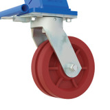 Vestil Steel Knock-Down Adjustable Height Gantry Crane with V-Groove Ductile Steel Casters - 10 Ft. Wide x 12 Ft. Max Usable Height 8,000 lb - Blue