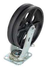 Vestil Cast Iron Swivel V-Groove Casters - 8 In. x 2 In. For Steel Gantry Cranes 2,000 lb