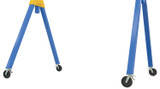 Vestil Steel Knock-Down Adjustable Height Gantry Crane with Total Locking Glass Filled Nylon Casters - 20 Ft. Wide x 12 Ft. Max Usable Height 4,000 lb - Blue