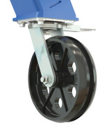 Vestil Steel Knock-Down Adjustable Height Gantry Crane with V-Groove Ductile Steel Casters - 15 Ft. Wide x 10 Ft. Max Usable Height 4,000 lb - Blue