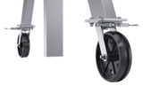 Vestil Aluminum Adjustable Height Gantry Crane with V-Groove Cast Iron Casters - 8 Ft. Wide x 8 Ft. Max Usable Height 2,000 lb - Silver