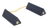Vestil Rubber Airline Wheel Chock - 6 In. x 18 In. - Black