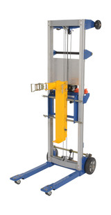 Vestil Steel Manual Winch Heater Tank Lift Truck - 300 lb - Blue/Silver/Yellow