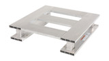 Vestil Aluminum Half Skid Bottom Pallet - 23-7/8 In. x 23-7/8 In. x 5-1/16 In. 4000 lb - Silver