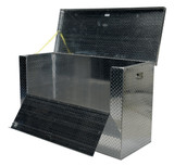 Vestil Aluminum Portable Tool Box with Fold Down Front Door - 24-13/16 In. x 60-3/4 In. x 24-11/16 In. 2500 lb - Silver