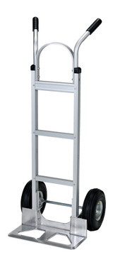 Vestil Aluminum Dual Handle Deluxe Hand Truck with Pneumatic Wheels - 19 In. x 20-1/4 In. x 51-1/4 In. 500 lb - Silver