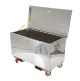 Vestil Aluminum Portable Tool Box with Casters and Fork Pockets - 24-3/4 In. x 48-3/4 In. x 32-5/16 In. 2500 lb - Silver