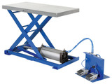 Vestil Steel Pneumatic Scissor Lift Table - 39-1/2 In. x 19-3/4 In. x 29-1/2 In. 200 lb - Blue