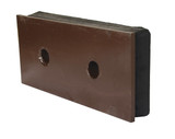 Vestil Steel Face Molded Rubber Bumper - 18 In. x 8 In. x 2-1/2 In. - Black