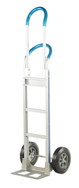 Vestil Aluminum Double Loop Handle Hand Truck with Hard Rubber Wheels - 18-1/2 In. x 20 In. x 62-13/16 In. 500 lb - Silver